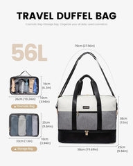 60L LOVEVOOK Sporttasche Damen Weekender Reisetasche mit Schuhfach