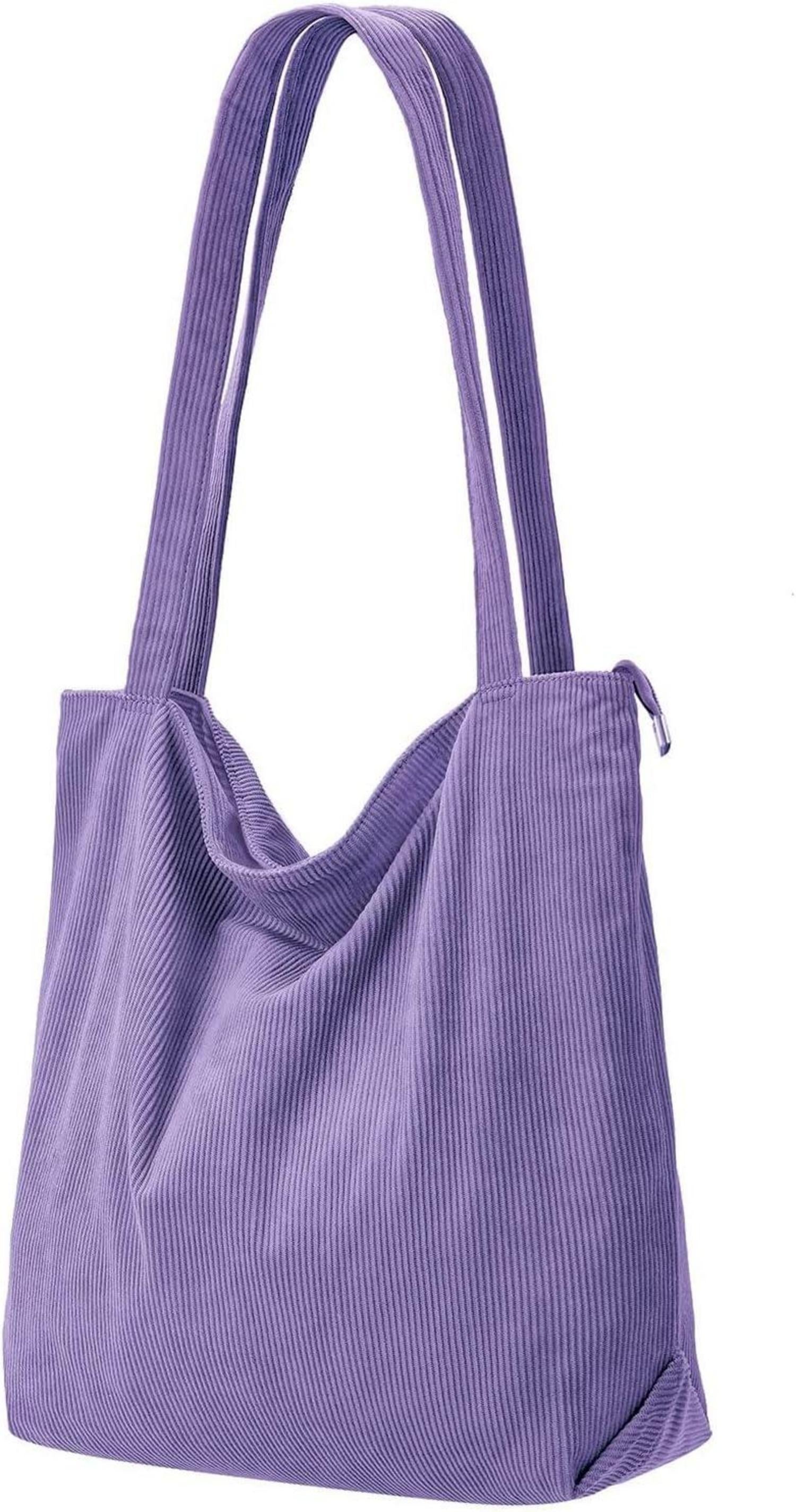 Cord Shopper Tasche Damen Handtasche mit Reißverschluss
