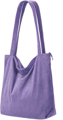 Cord Shopper Tasche Damen Handtasche mit Reißverschluss