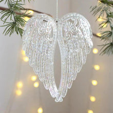 Engelsflügel Acryl Weihnachtsbaumschmuck 12 Stücke Set