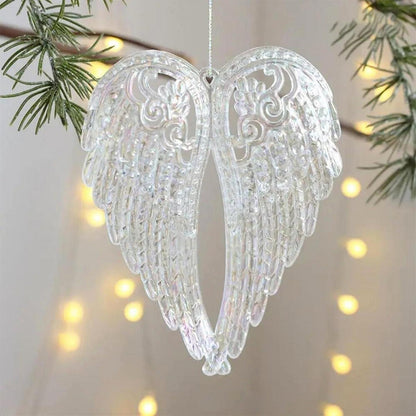 Engelsflügel Acryl Weihnachtsbaumschmuck 12 Stücke Set