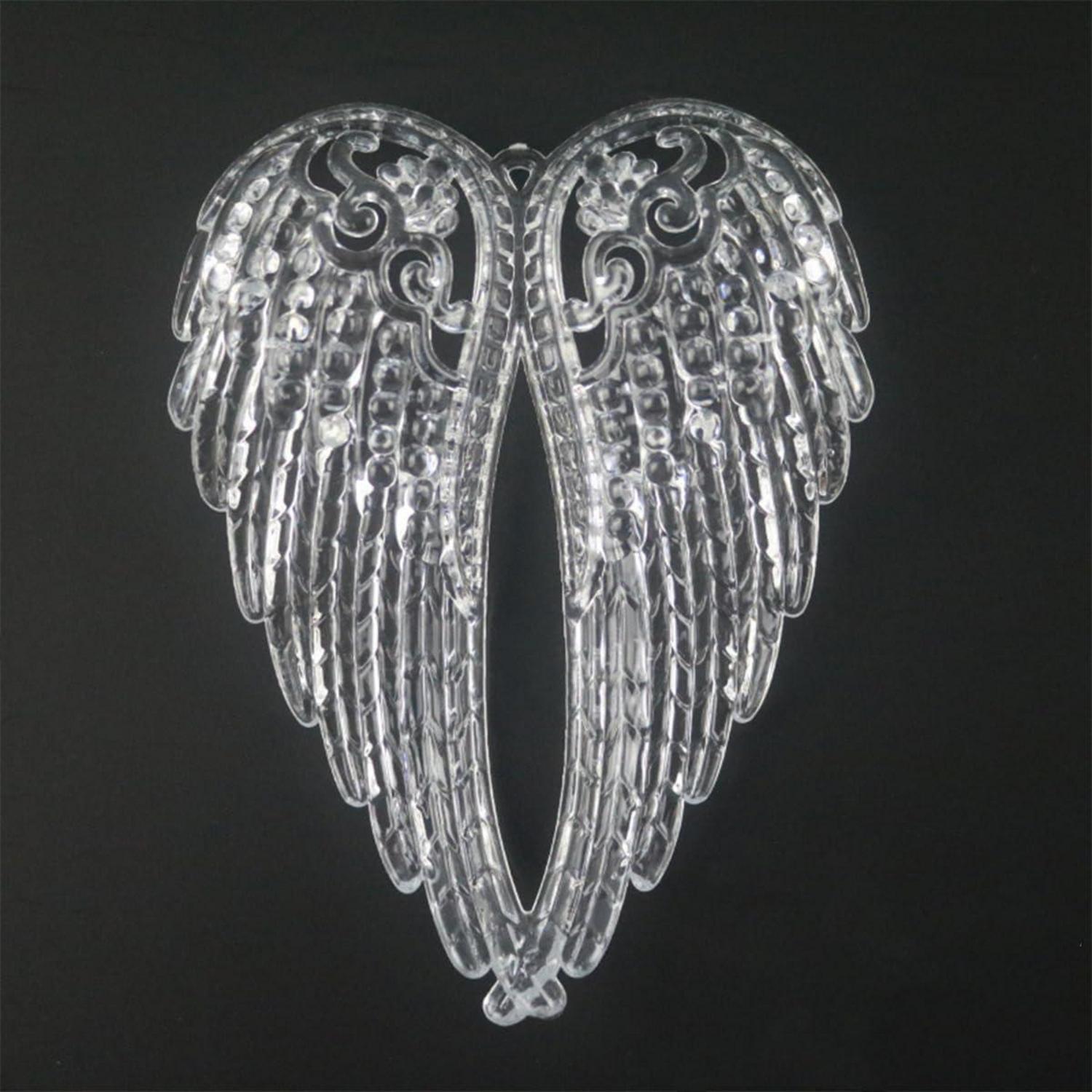 Engelsflügel Weihnachtsbaum Anhänger Deko 12 Stücke Acryl 12,5cm