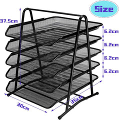 Briefablage Metall 5-Tier Schreibtisch Organizer