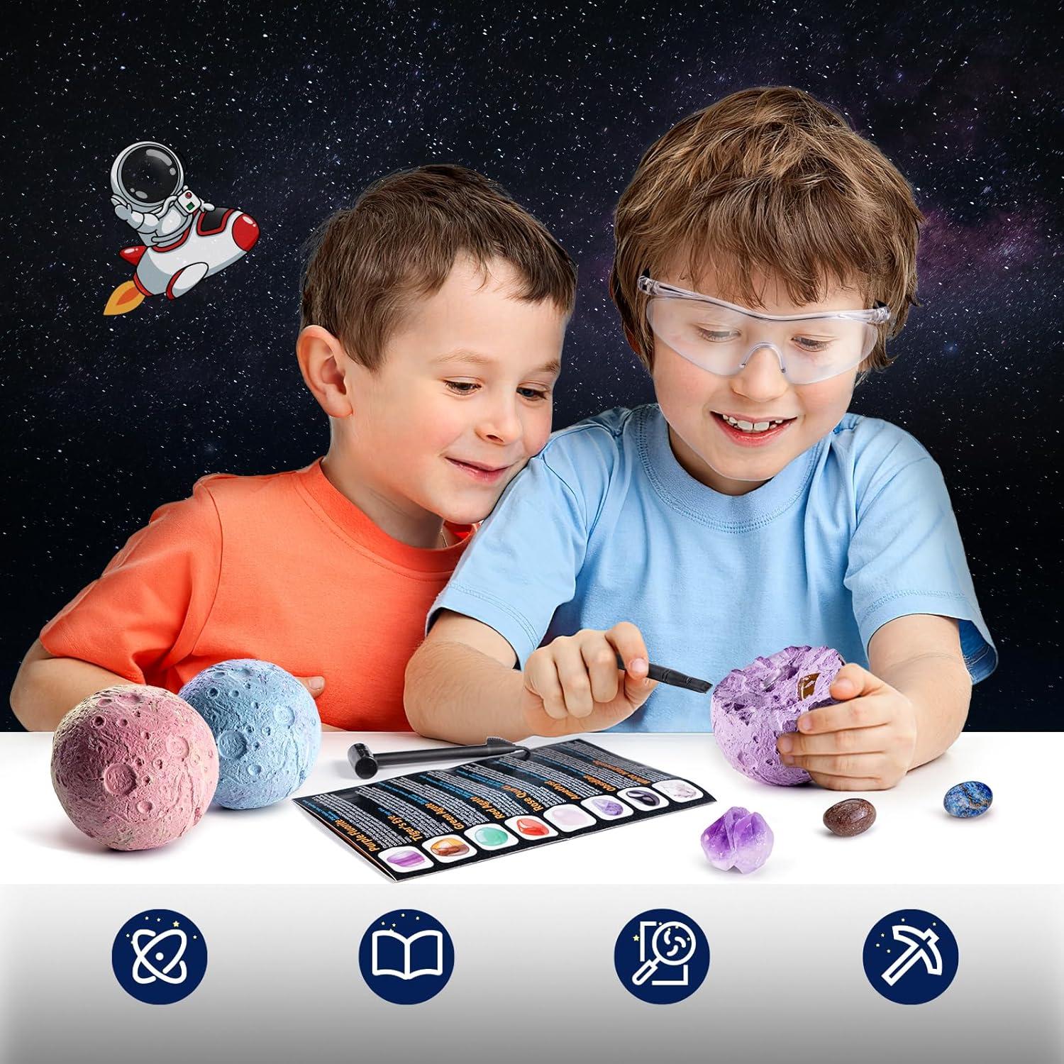 Ausgrabungsset für Kinder, Natürliche Edelsteine und Kristalle, Mineralien