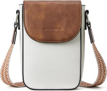 Handytasche Umhängetasche Leder Beige Braun Geldbörse