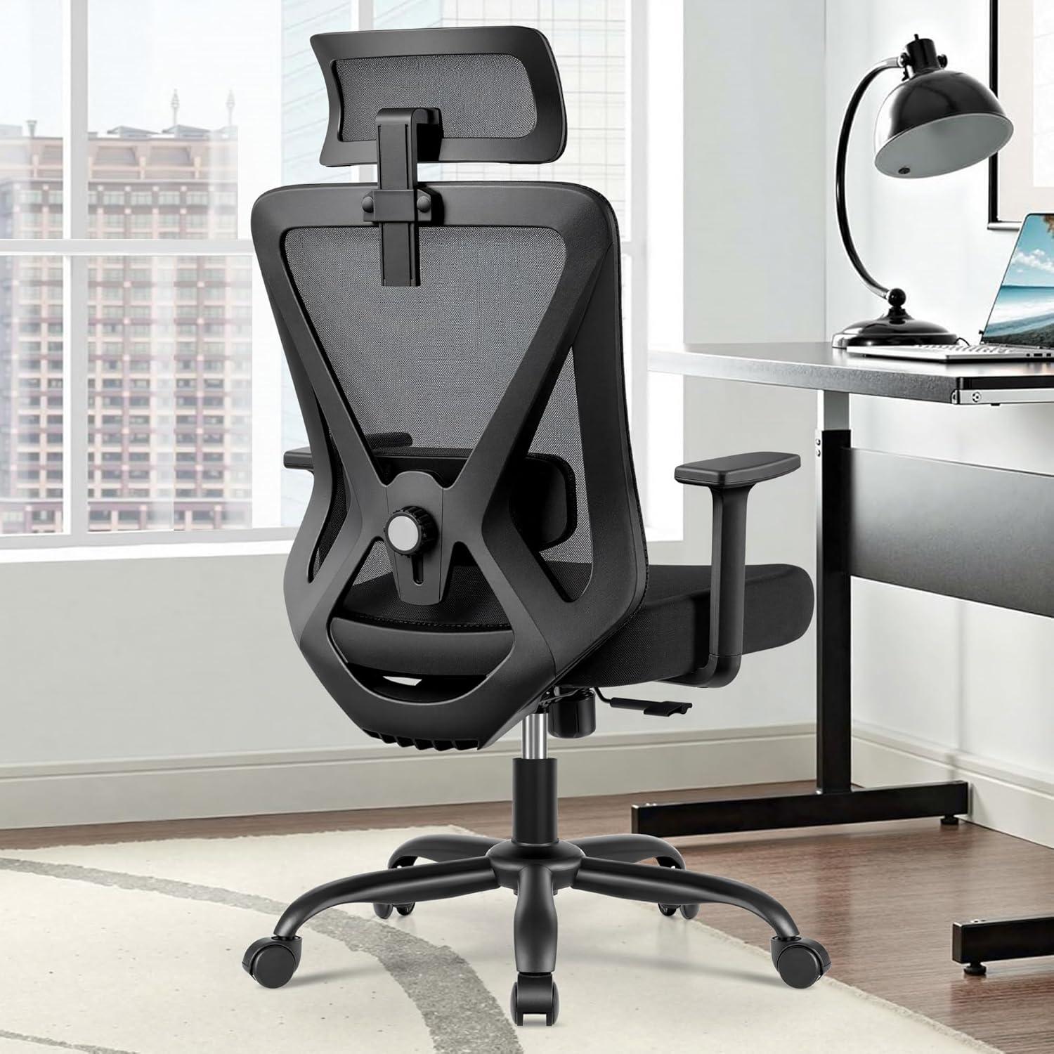 Ergonomischer Bürostuhl mit Kopfstütze und