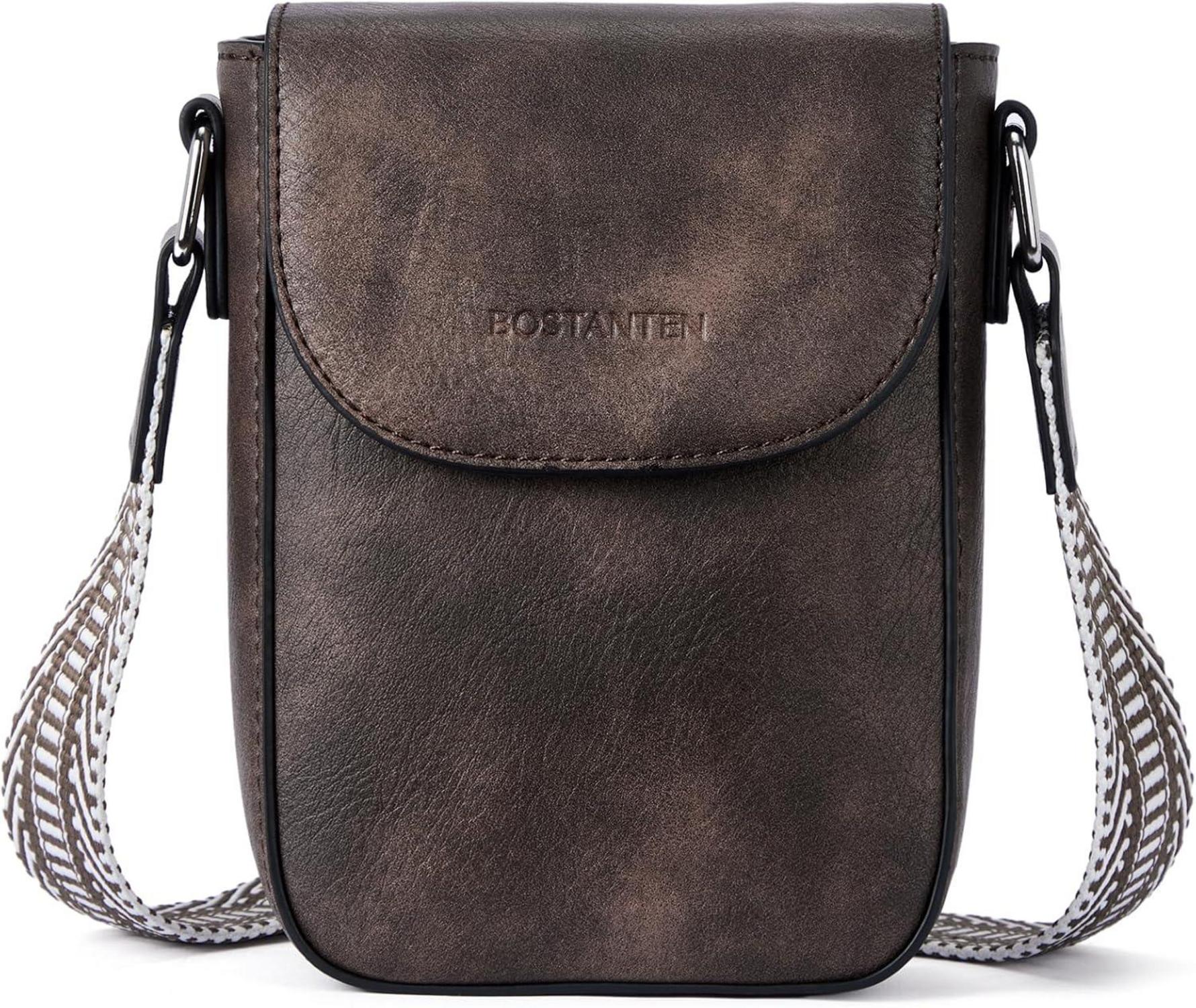 Handytasche Umhängetasche Leder Geldbörse Kaffee