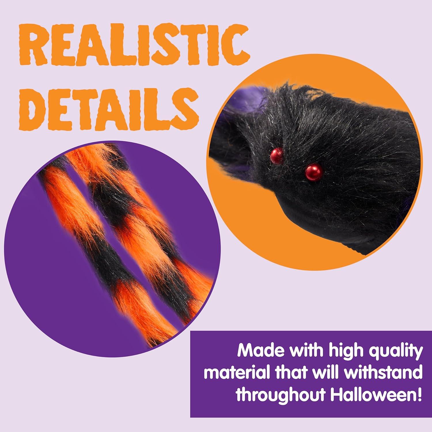 JOYIN Bunte Halloween Spinnen Set - 5 Stück - Riesige