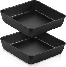 Quadratische Auflaufform Edelstahl 20cm 2er Set Antihaftbeschichtet
