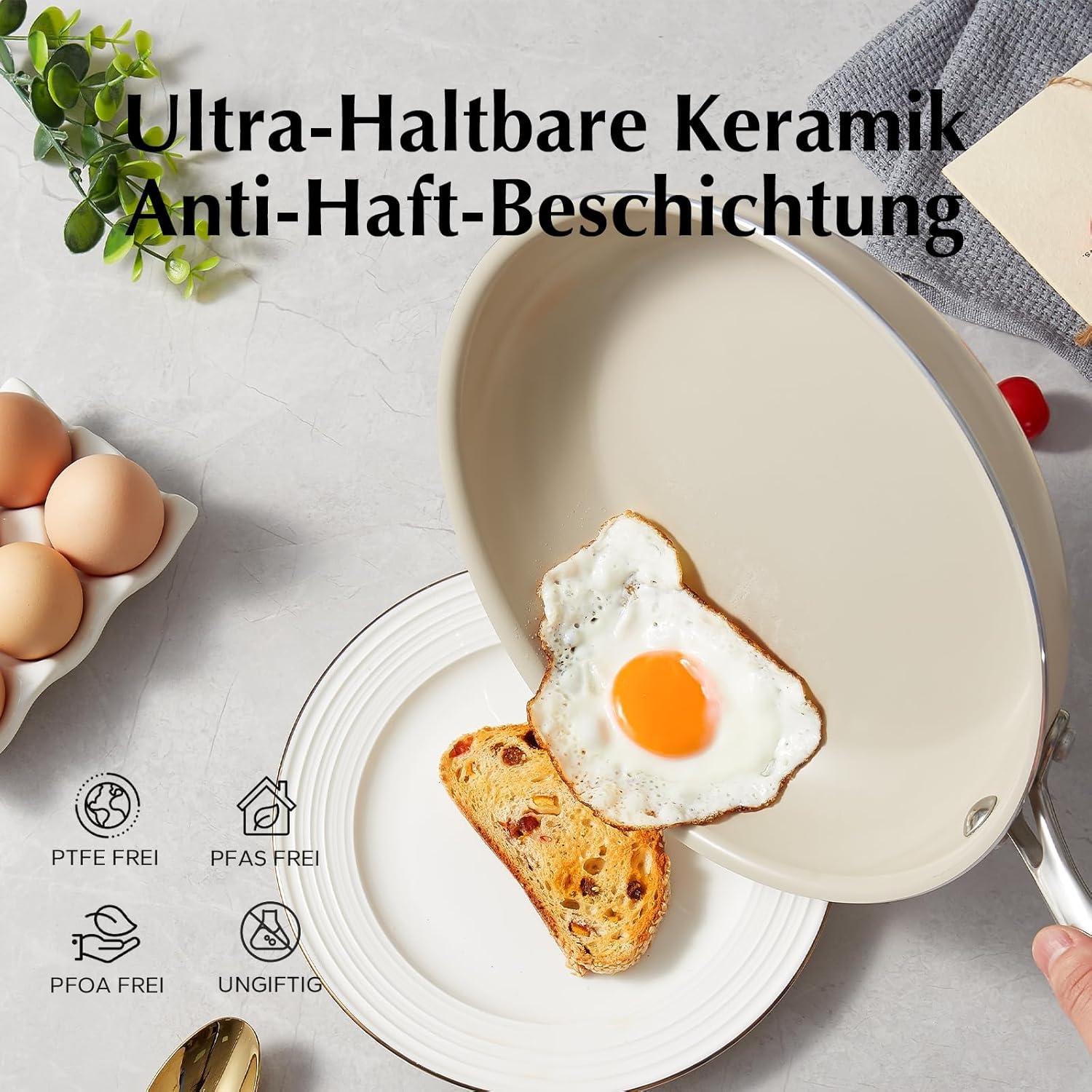 3-teiliges Keramikpfannenset für alle Herdarten