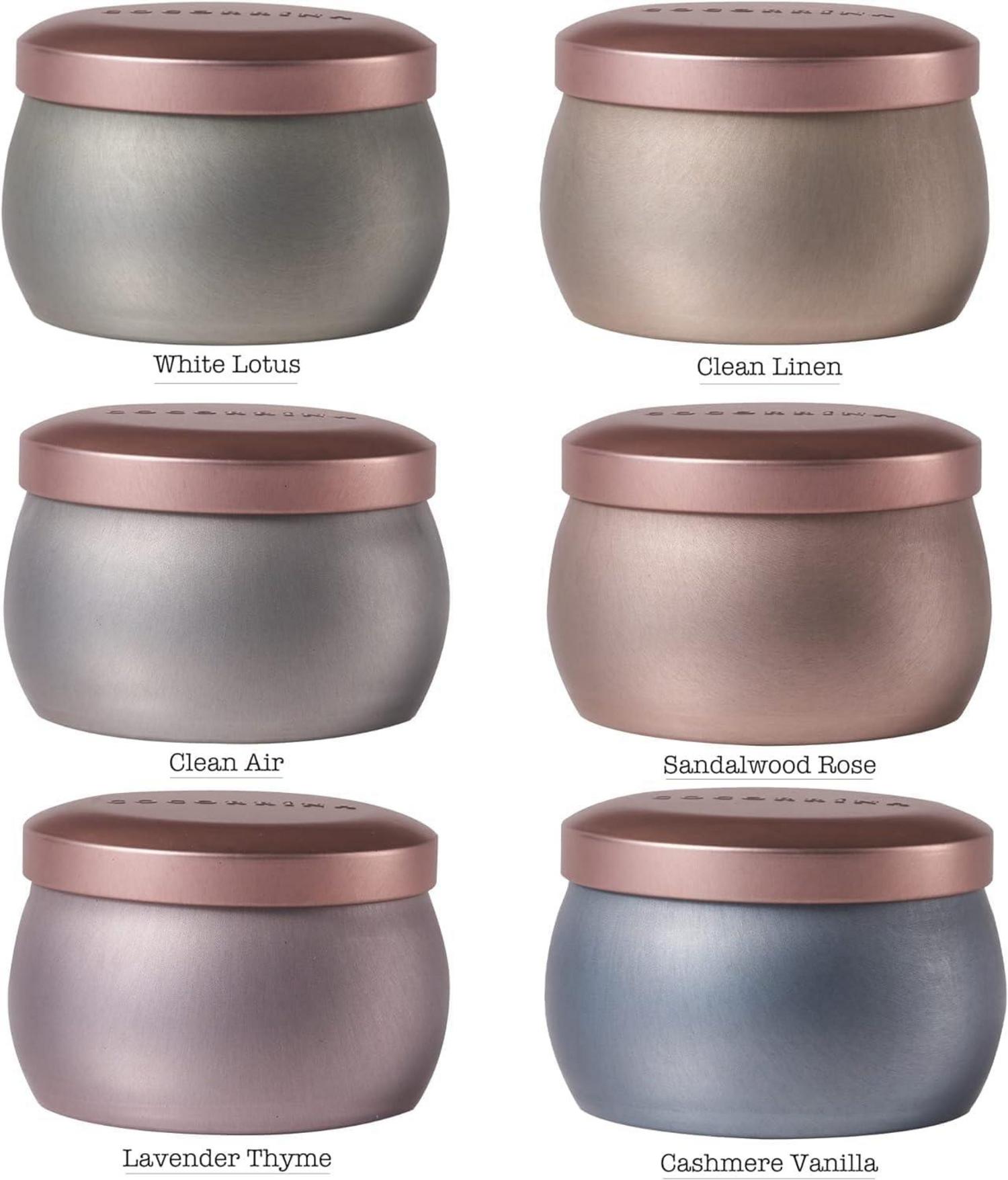 Duftkerzen Geschenkset 6x110g Sojawachs Natürlich Langanhaltend