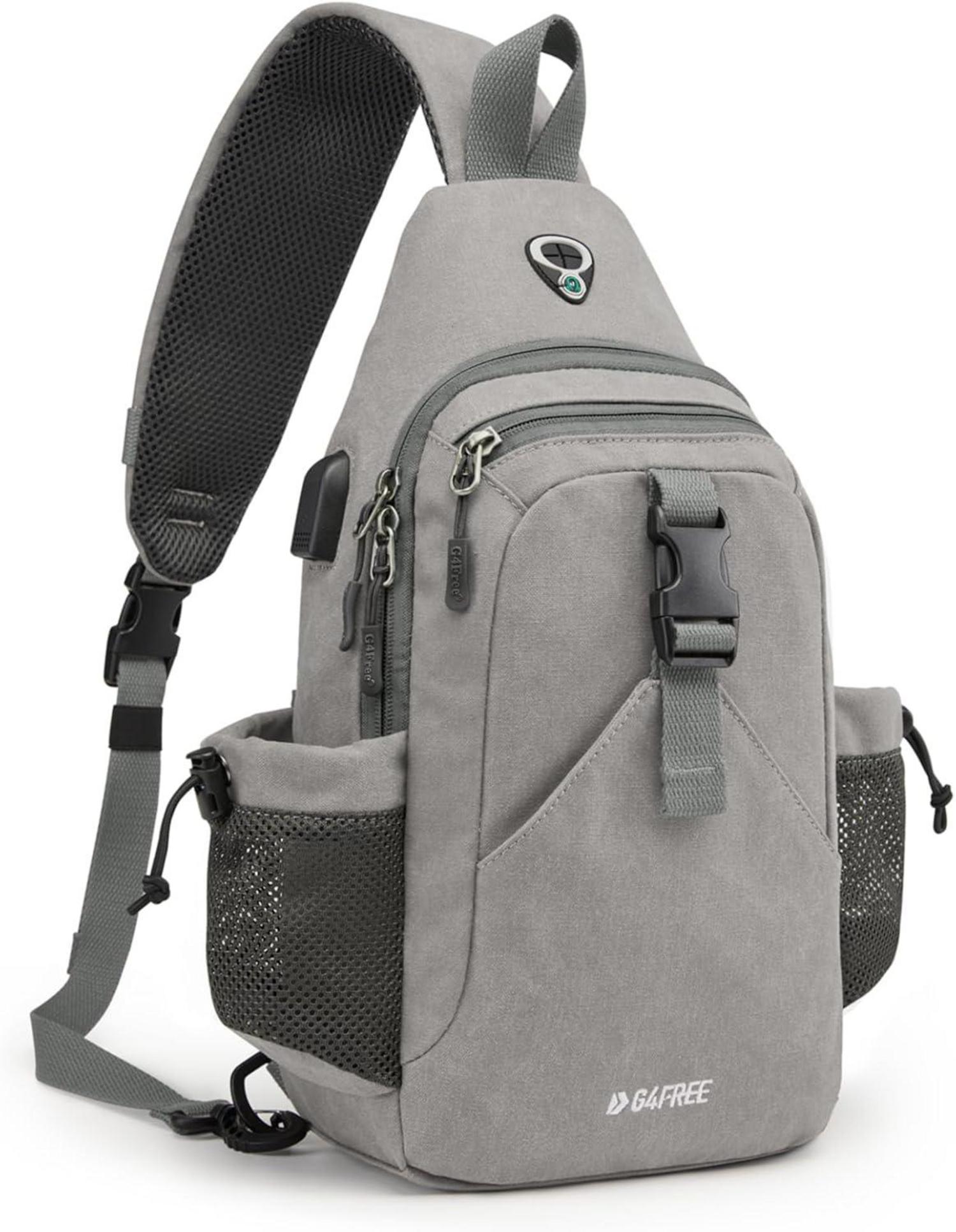 Canvas Brusttasche Sling Bag für Reise Wandern Klettern