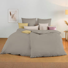 Set aus 2 naturfarbenen Mikrofaser Kissenbezügen 40x80 mit
