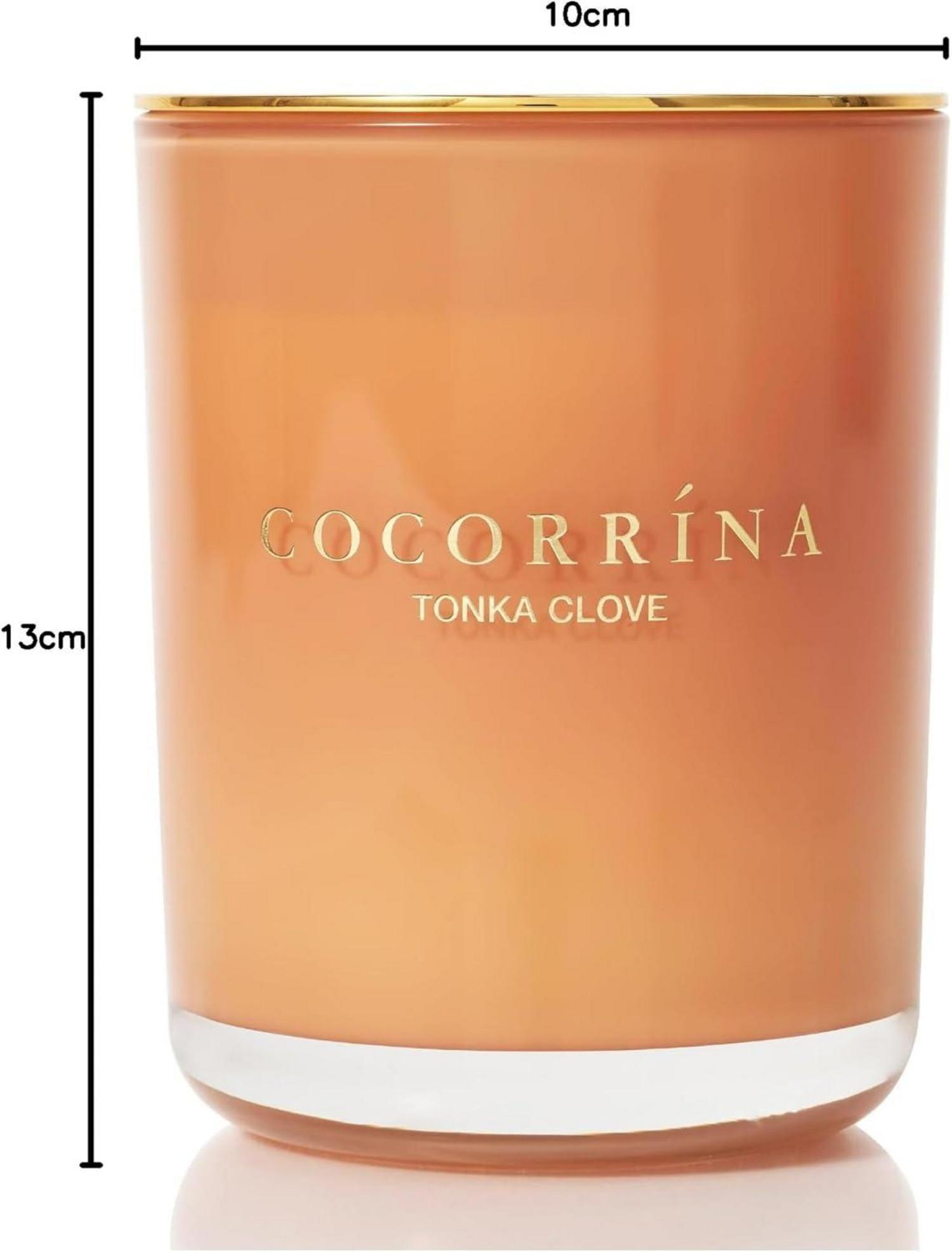 Tonka Gewürznelke Duftkerze im Glas 420g - 46h Brenndauer - 2 Dochte