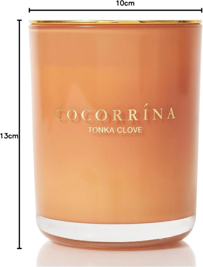 Tonka Gewürznelke Duftkerze im Glas 420g - 46h Brenndauer - 2 Dochte