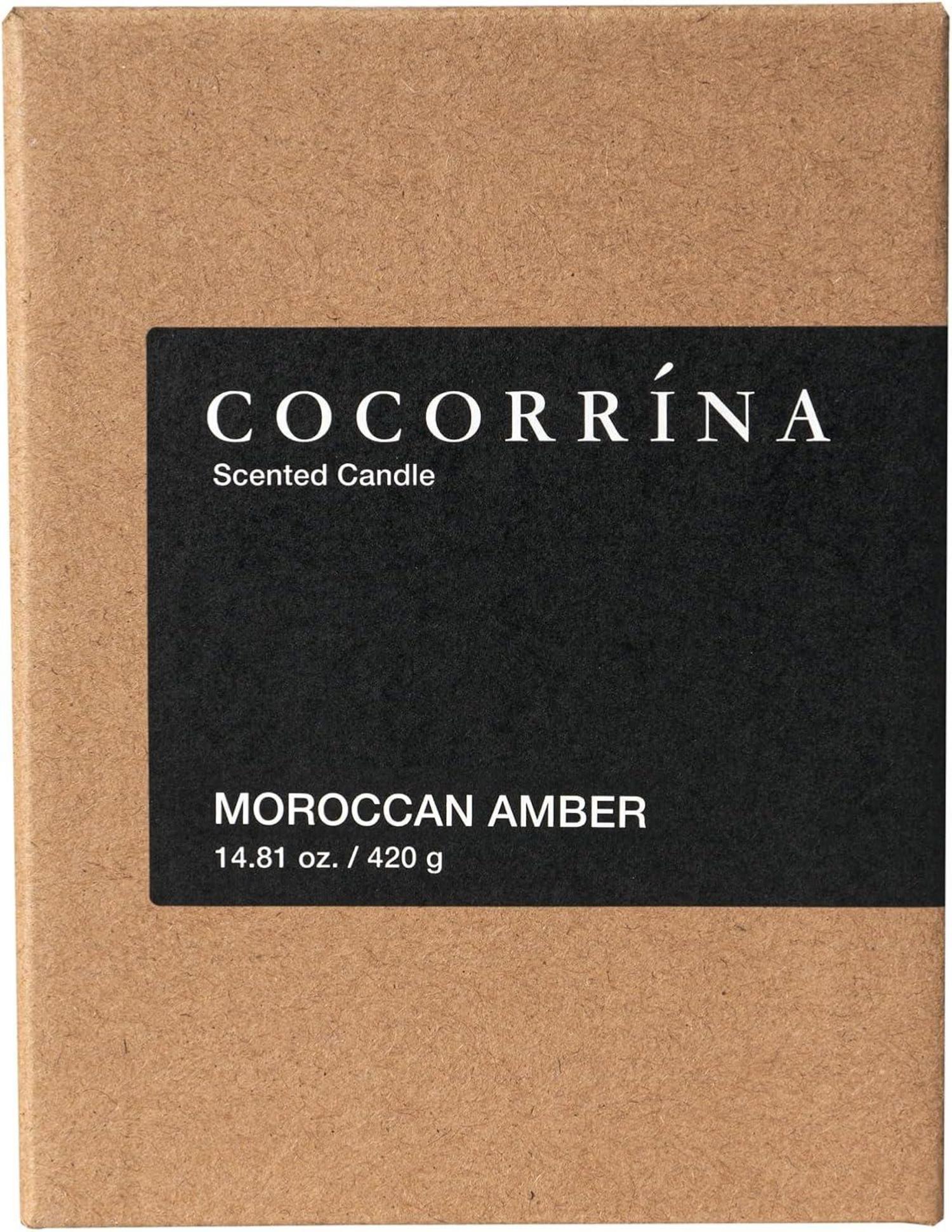 Duftkerze Cocorrína 420g Marokkanischer Bernstein 46 Stunden Brenndauer 2 Dochte