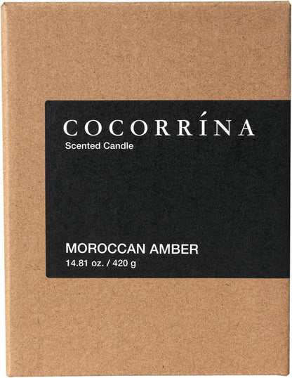 Duftkerze Cocorrína 420g Marokkanischer Bernstein 46 Stunden Brenndauer 2 Dochte