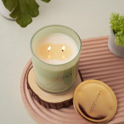 Cocorrína Candle Zitrus-Eisenkraut Duftkerze 46 Stunden 2 Dochte 420g