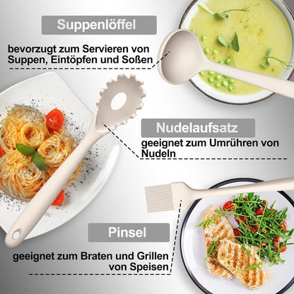 Silikon Küchenhelfer Set 12-teilig Hitzebeständig Antihaft