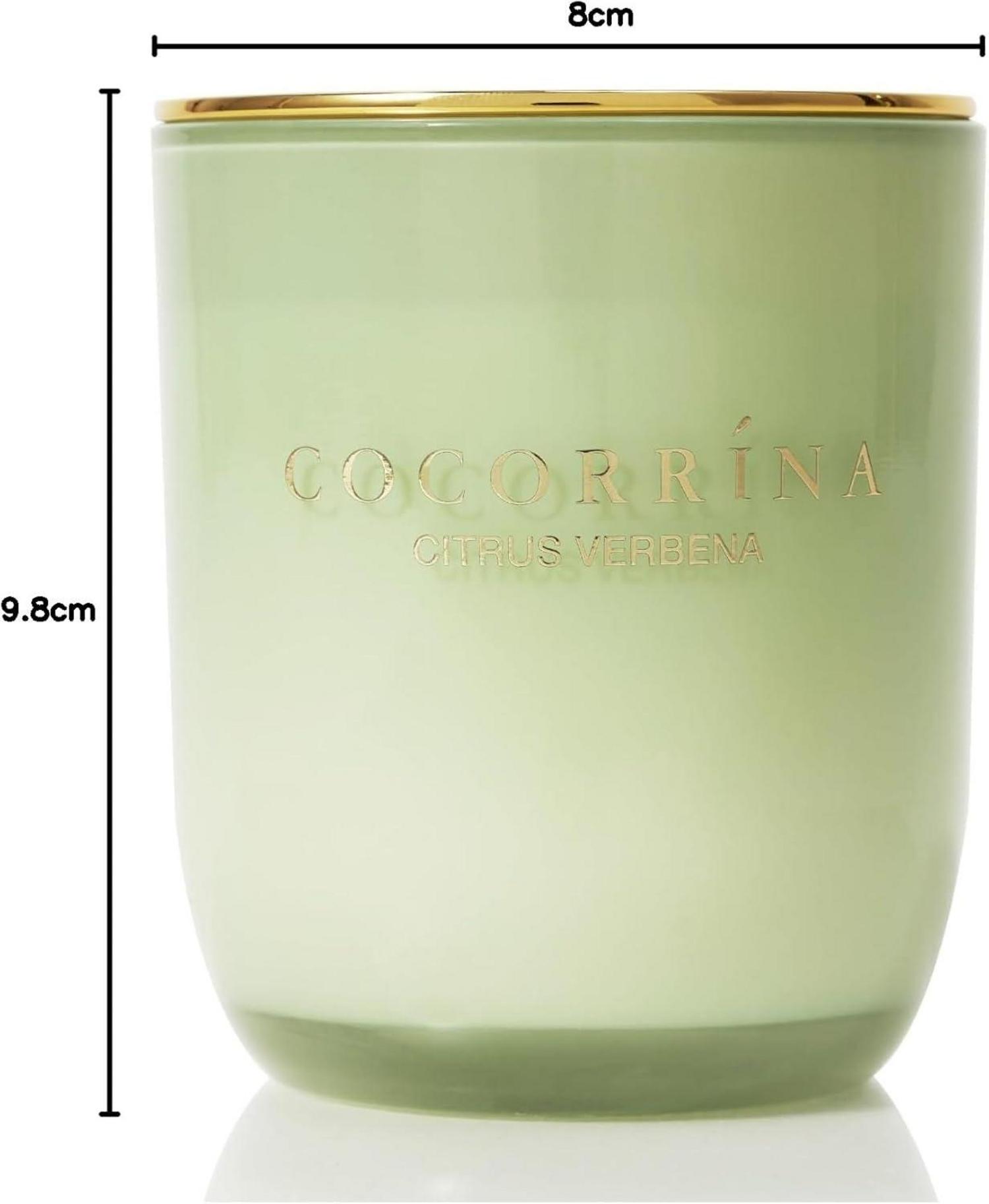 Cocorrína Zitrus-Eisenkraut Duftkerze im Glas 40h Soja Weihnachten 180g