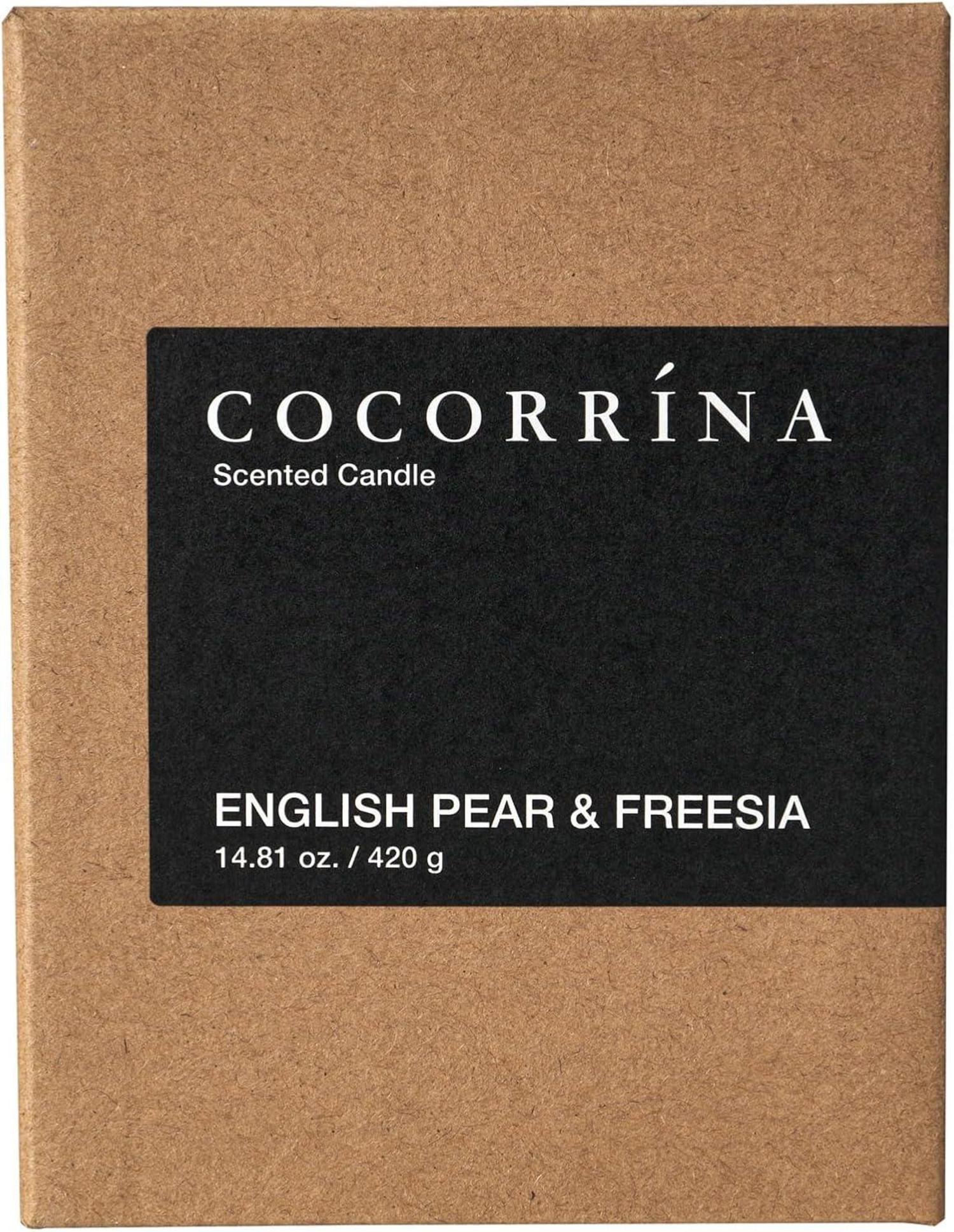 Duftkerze Englische Birne & Freesie 420g Sojawachs 46 Std. Entspannung Aroma Eco-friendly