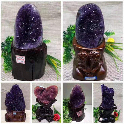 Natürliche Amethyst-Cluster-Geode Heilkristalle Edelsteine 18.7 lbs