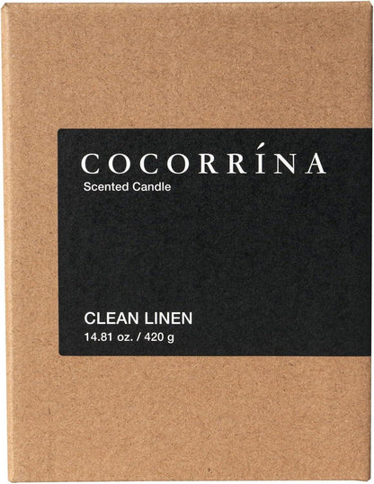 Duftkerze Cocorrína Saubere Leinen - 46h Brenndauer 2 Dochte 420g