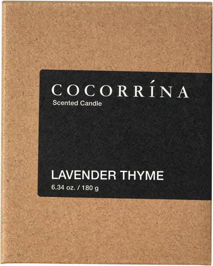 Duftkerze Lavendel-Thymian 180g - Sojawachs, Natürliches ätherisches Öl, Bis zu 22 Stunden Brenndauer, Perfektes Geschenk