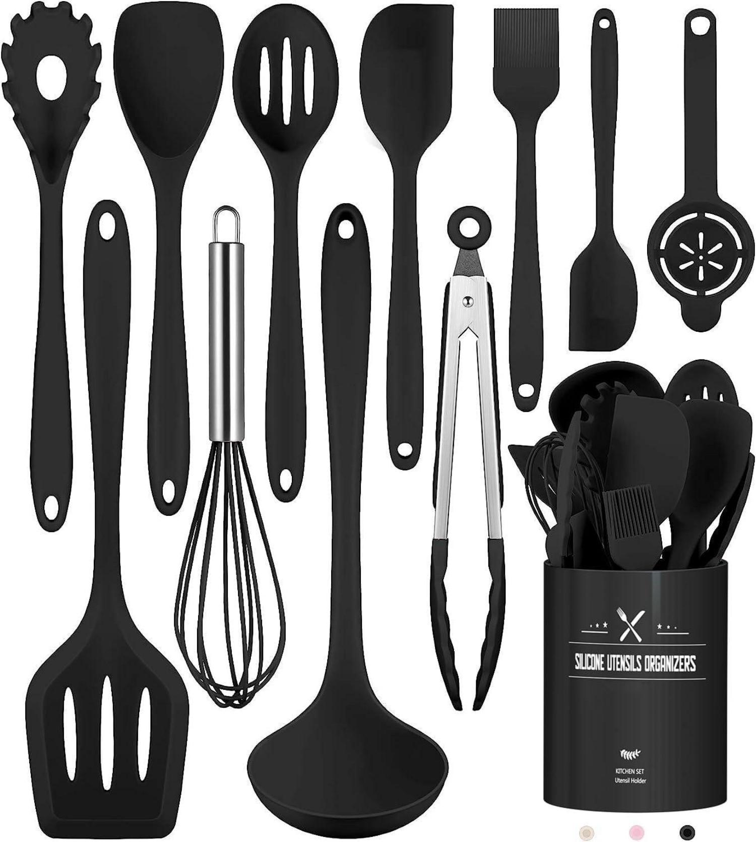 Küchenhelfer Set Silikon Kochutensilien 12-teilig Hitzebeständig