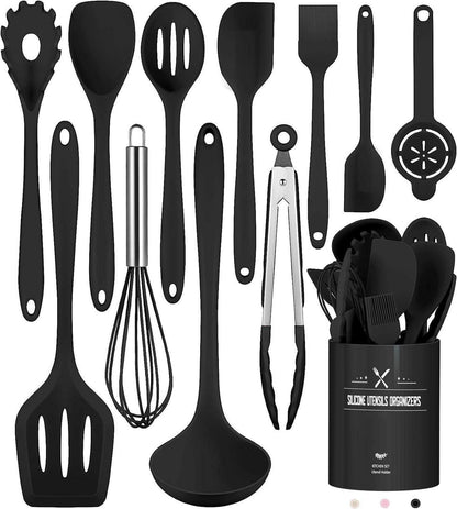 Küchenhelfer Set Silikon Kochutensilien 12-teilig Hitzebeständig