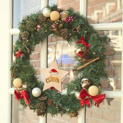 36 Holzsterne zum Basteln und Bemalen Weihnachtsbaumschmuck mit Juteseil und