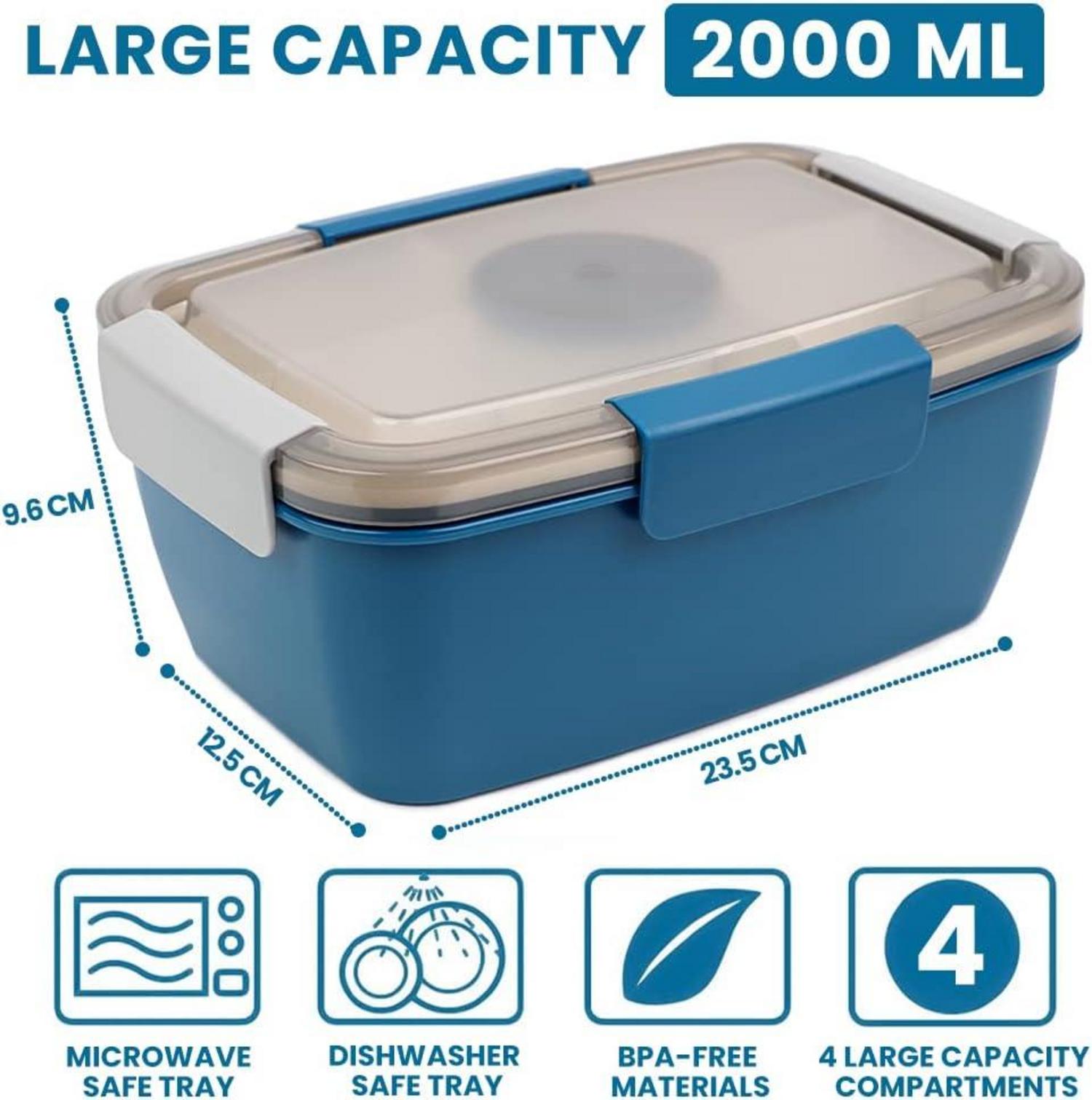 Bugucat Lunchbox Erwachsene 2000ml 2er Set Salatbox Bento