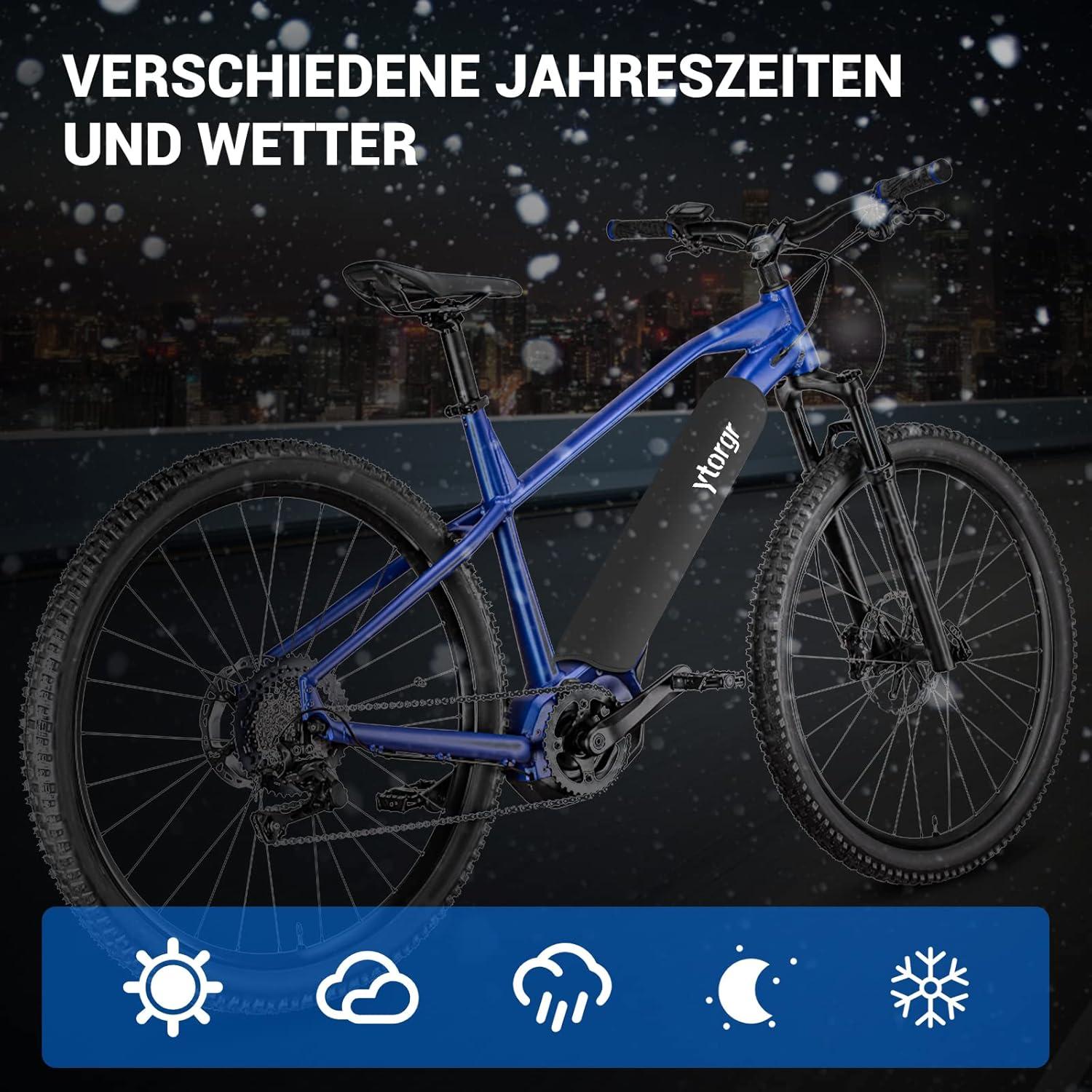 E-Bike Akku Schutzhülle Neopren Rahmenakku 28-35cm Fahrrad Schutz