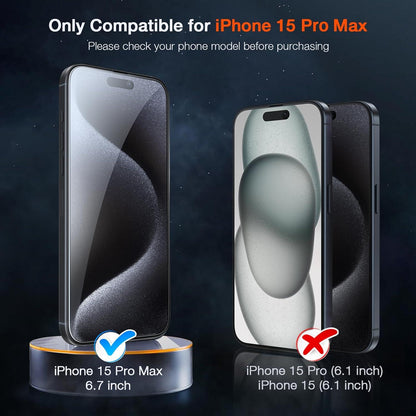 Panzer Glas iPhone 15 Pro Max 2 Stk. + Kameraschutz