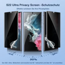 Samsung Galaxy S22 Ultra Schutzfolie Sichtschutz Schwarz