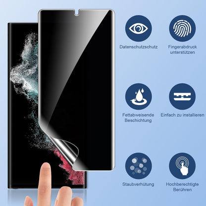 Displayschutzfolie Samsung Galaxy S22 Ultra Sichtschutz 2-in-1 Paket
