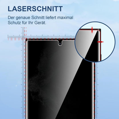 S22 Ultra Schutzfolie Sichtschutz Schwarz Galaxy S22 Ultra