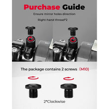 Motorrad Spiegel Blindstopfen M10 CNC Aluminium Paar