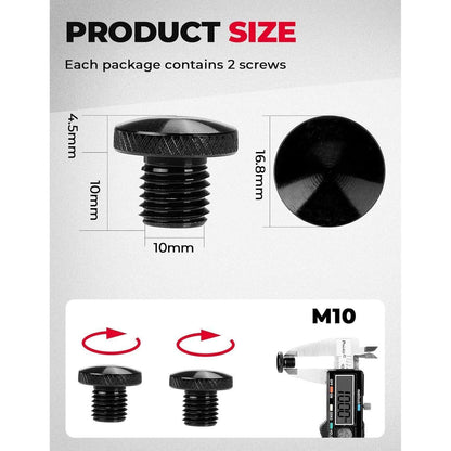 Motorrad Spiegel Blindstopfen M10 CNC Aluminium Paar