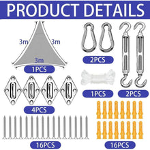 Sonnensegel Dreieckig 3x3m Sonnenschutz Balkon Wasserdicht