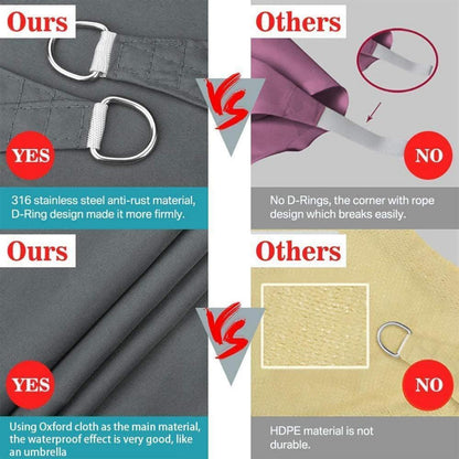 Sonnensegel Dreieckig 3x3m Sonnenschutz Balkon Wasserdicht