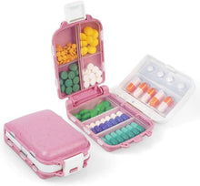 Tablettenbox 7 Tage Pillendose 8 Fächer Medikamentenbox BPA Frei