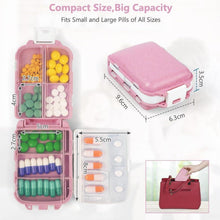 Tablettenbox 7 Tage Pillendose 8 Gitter 3 Schichten BPA Frei