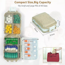 Tablettenbox 7 Tage mit 8 Fächern und doppeltem Verschluss