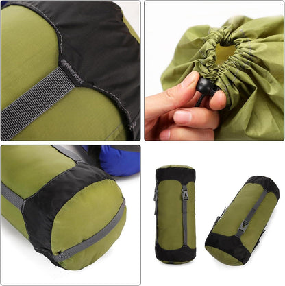 TRIWONDER Kompressionssack Aufbewahrungstasche, Schlafsack Rucksackreisen blau