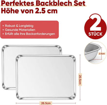 Joyfair Edelstahl Backblech Set, 2
