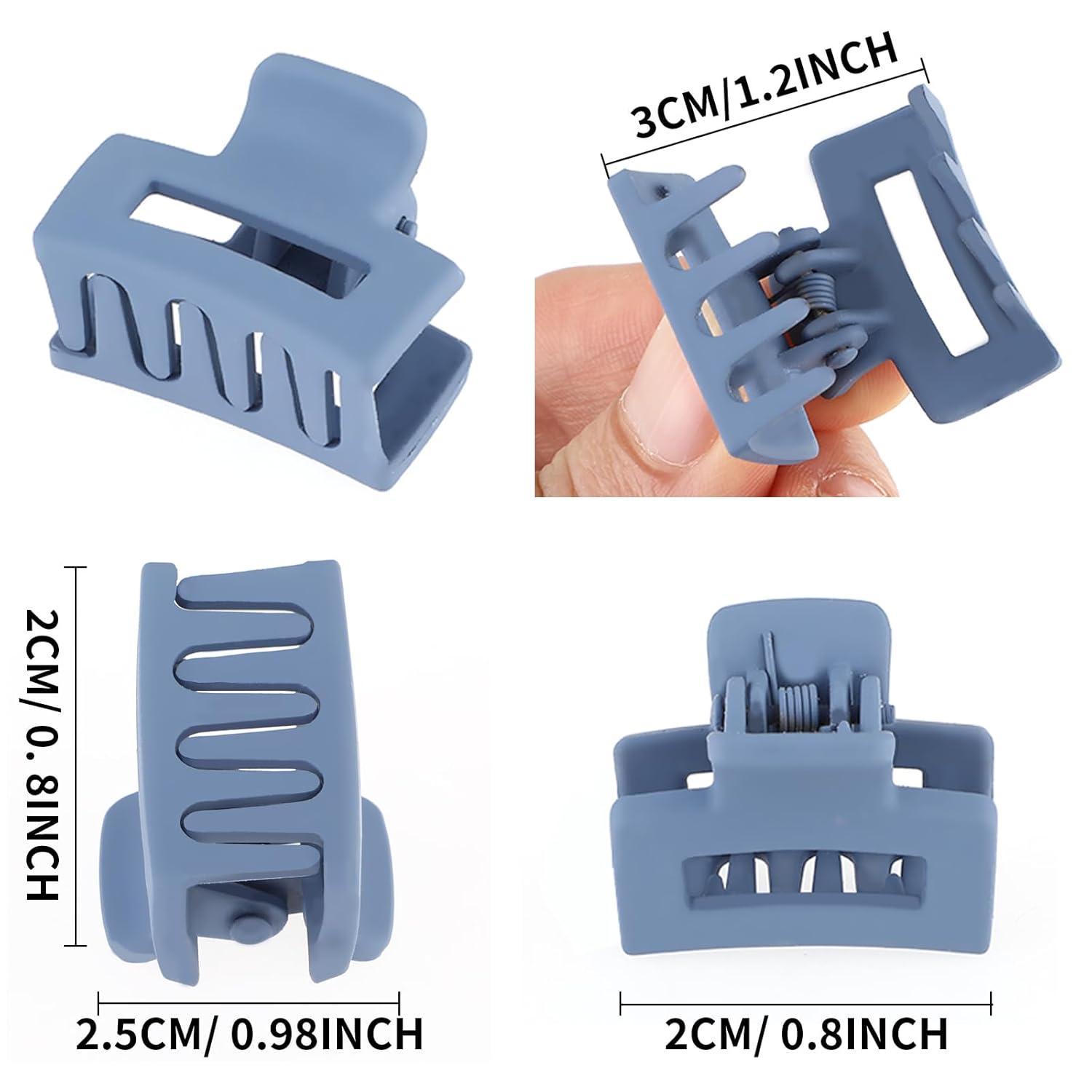 12er Set Mini-Haarklammern rutschfest mehrfarbig 90er-Jahre