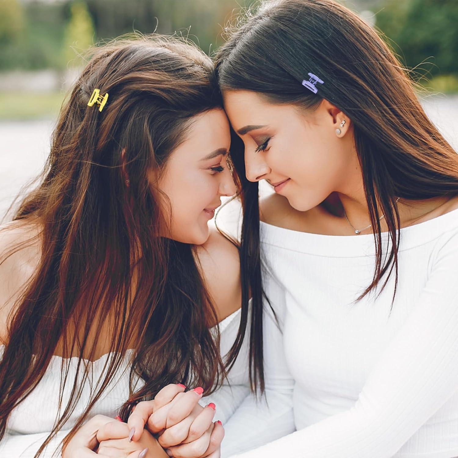 12 Mini-Haarklammern langlebig rutschfest 90er-Jahre Accessoires