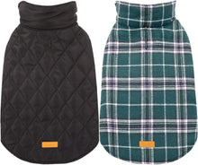 Hundemantel Winter Wasserdicht Fleece XS Grün Kariert