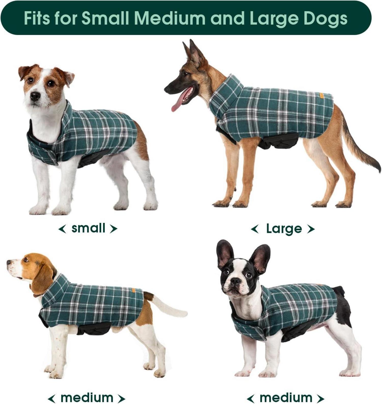 Kuoser Hundemantel Winter Fleece Wasserdicht XS Grün Vintage